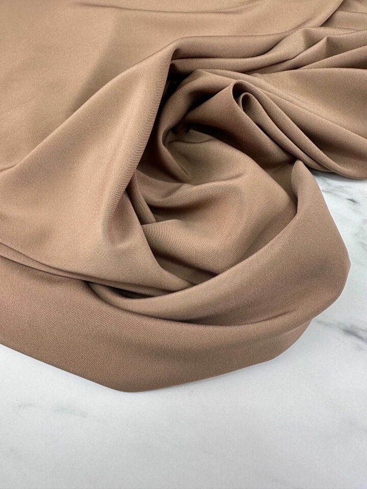 Vizon Renk İthal Krep Elbise Etek Gömlek Pantolon