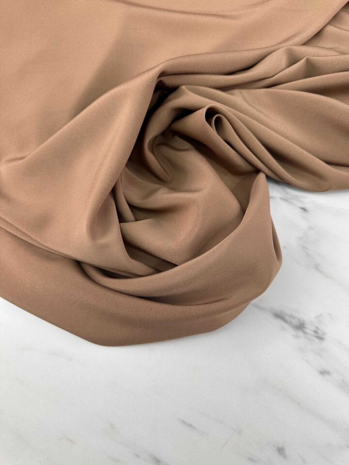 Vizon Renk İthal Krep Elbise Etek Gömlek Pantolon