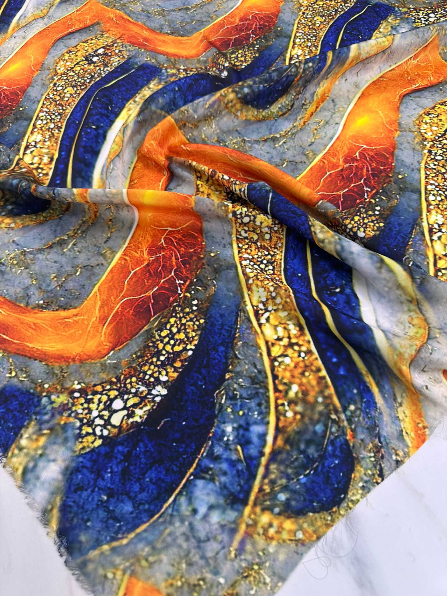 Desenli İpek Saten Elbise Etek Gömlek Şalvar