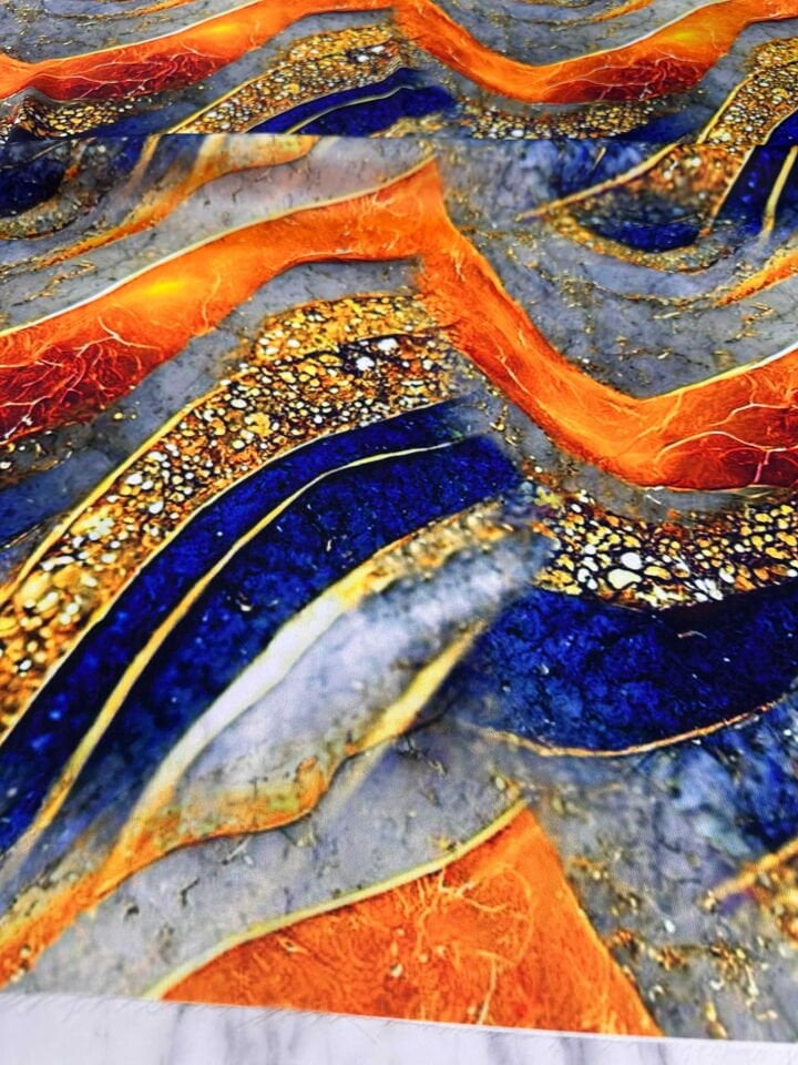 Desenli İpek Saten Elbise Etek Gömlek Şalvar