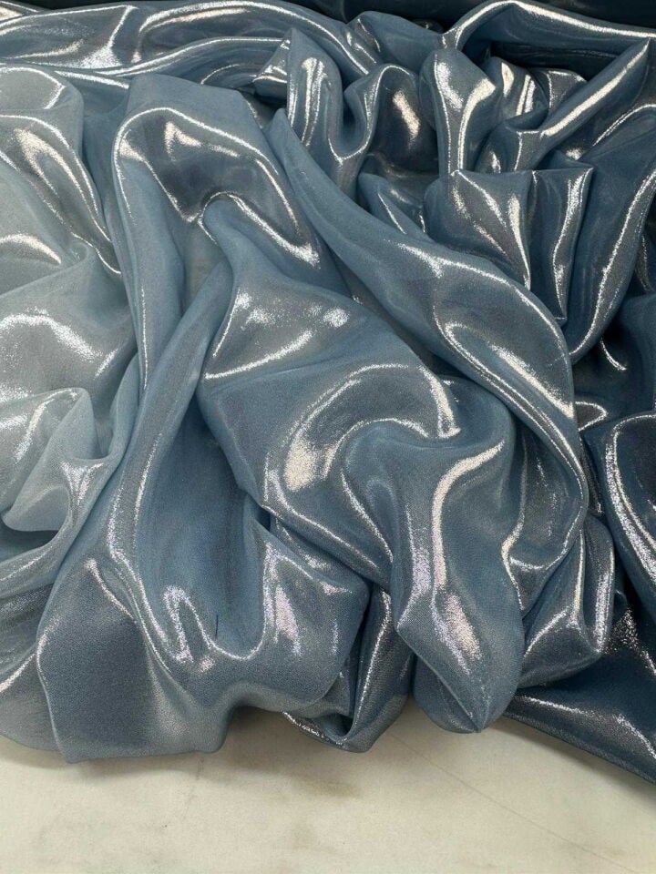 Blue Desen Varak kablama Degrade Şifon