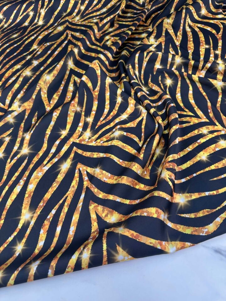 Desenli İpek Saten Elbise Gömlek Şalvar