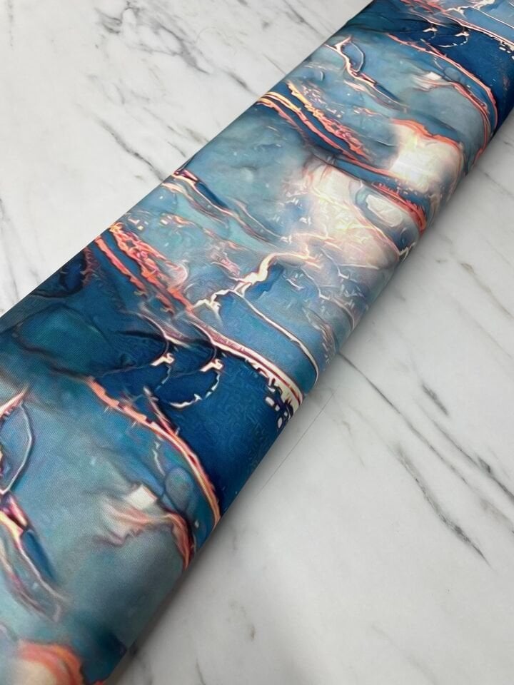 Mermer Desen Elbiselik Gömleklik Tivil Saten Kumaş