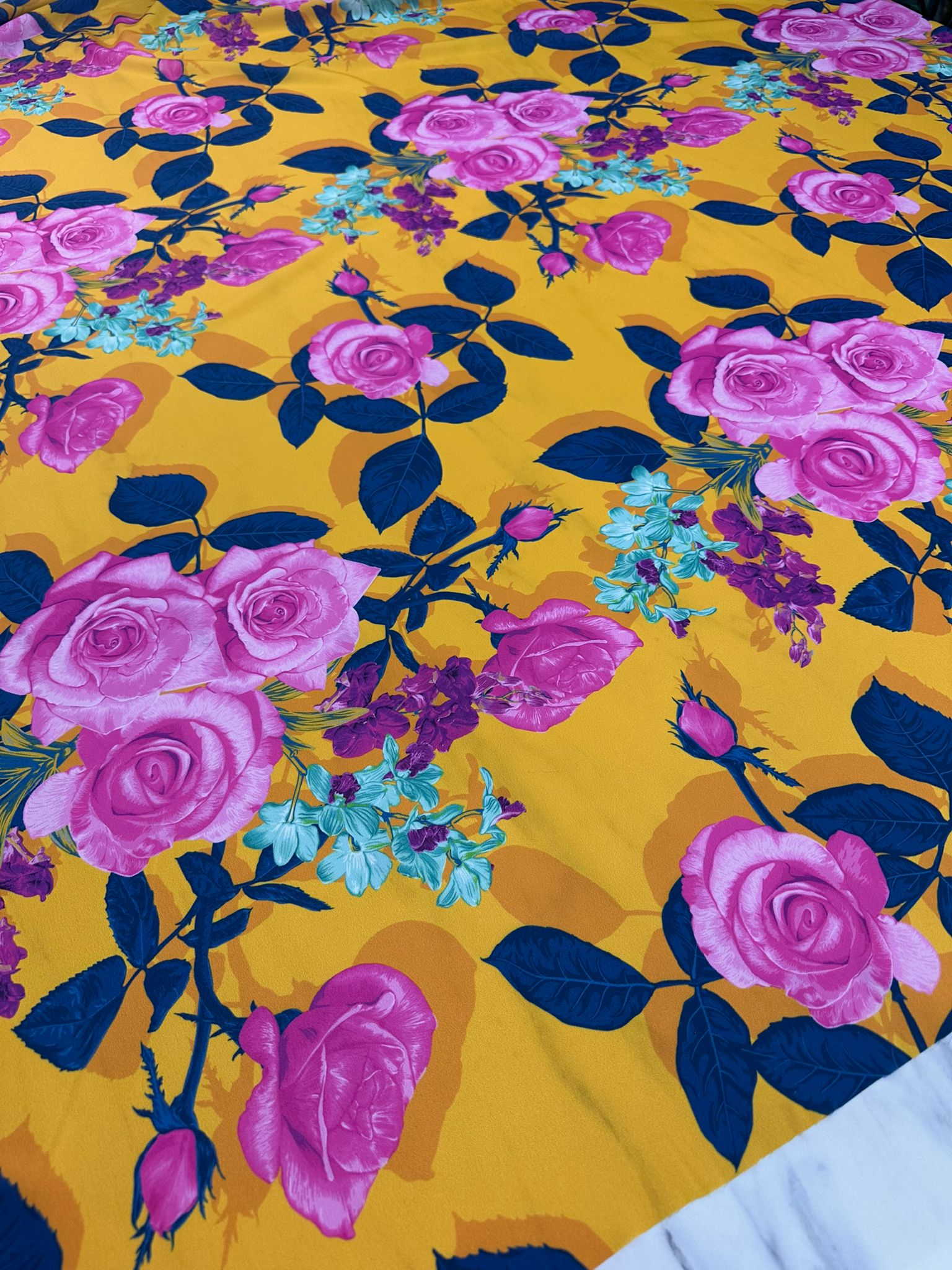 Dijital Baskı Krep Kumaş Elbise etek Gömlek Şalvar