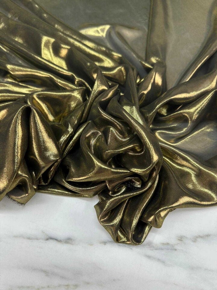 Gold Varak  Kablama Şifon Kumaş