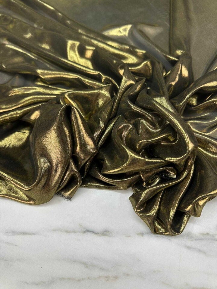 Gold Varak  Kablama Şifon Kumaş