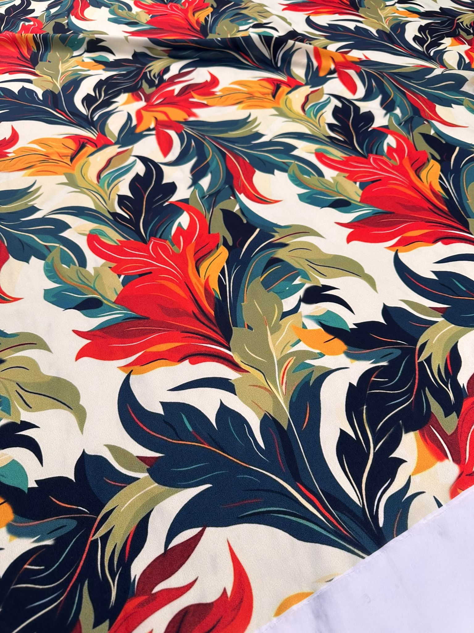 Dijital Baskı Krep Kumaş Elbise Etek Gömlek Şalvar