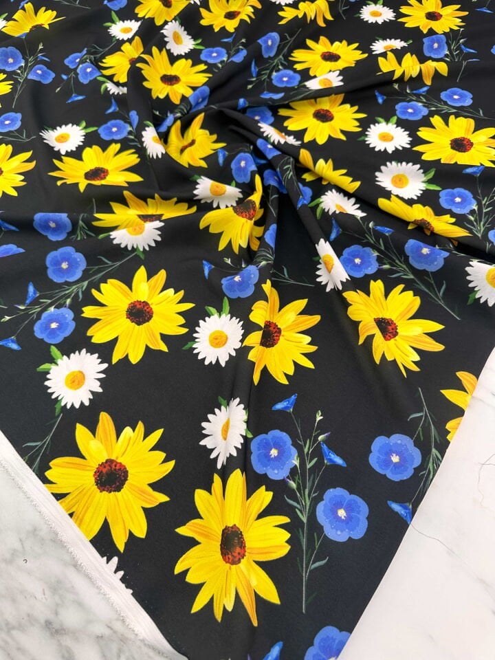 Desenli Krep Kumaş Elbise Etek Gömlek Şalvar