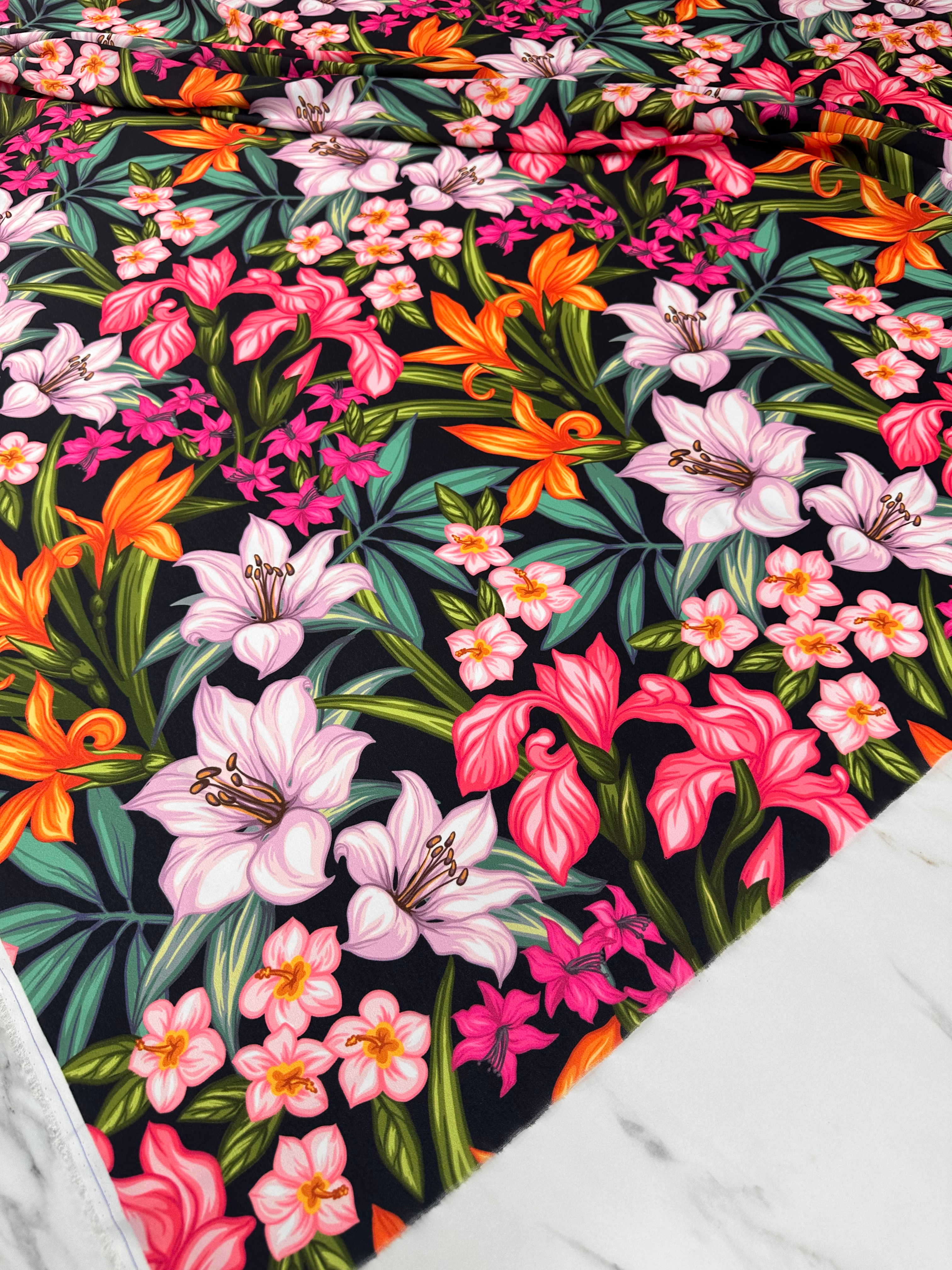 Desenli Krep Kumaş Elbise Etek Gömlek Şalvar