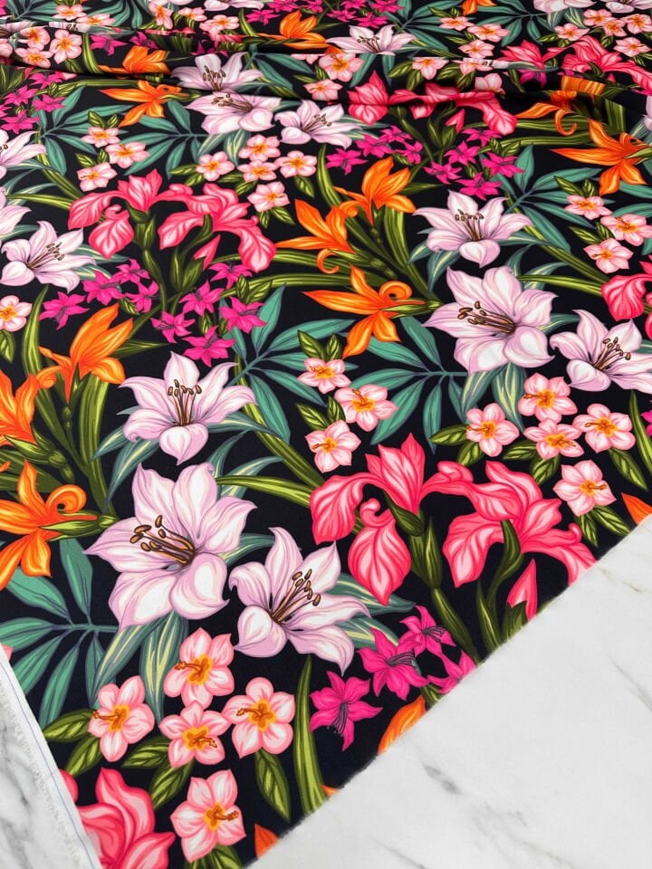 Desenli Krep Kumaş Elbise Etek Gömlek Şalvar