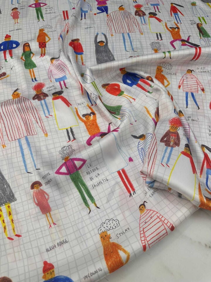 Kalem Desen İpek Saten Elbise Gömlek Tunik