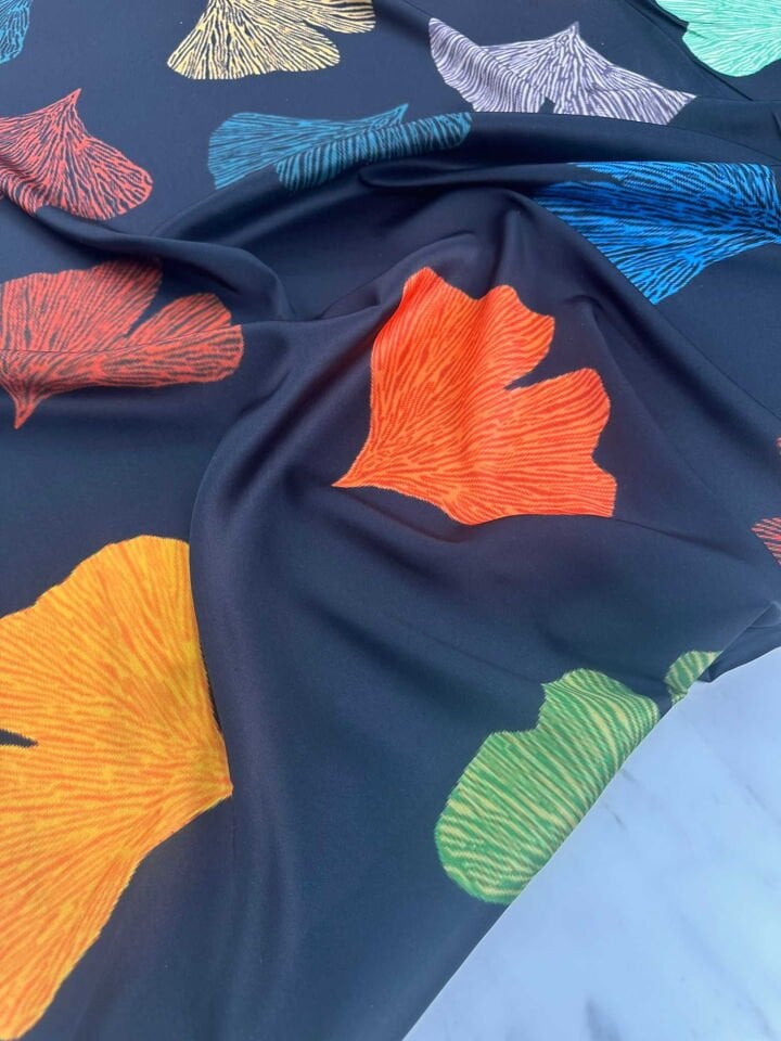 Desenli İpek Saten Elbise Gömlek Tunik Şalvar