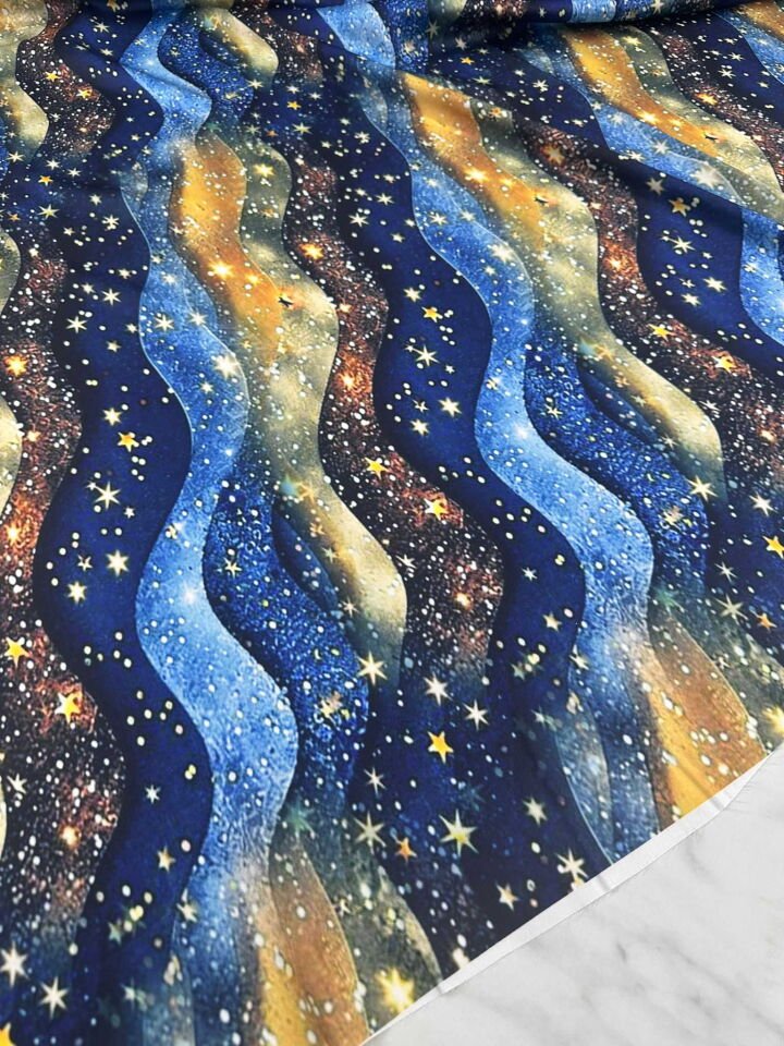 Desenli İpek Saten Elbise Gömlek Etek şalvar