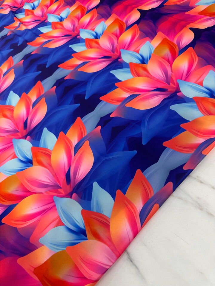 Desenli İpek Saten Elbise Etek Gömlek Şalvar