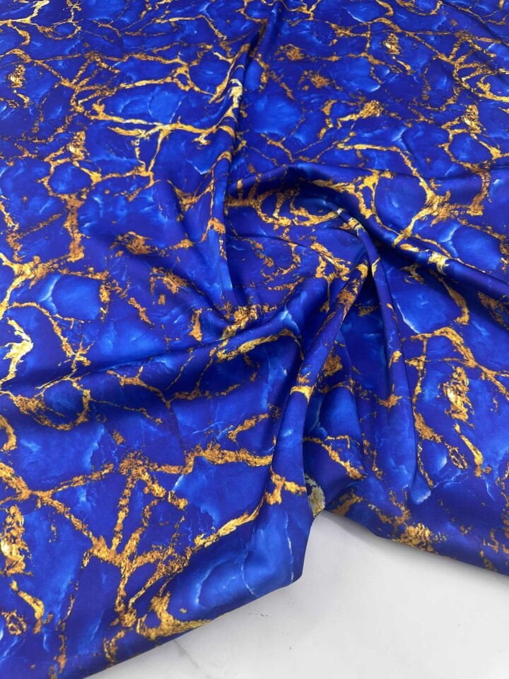 Desenli İpek Saten Elbise Etek Gömlek Şalvar