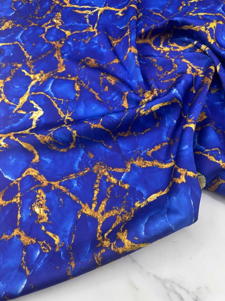 Desenli İpek Saten Elbise Etek Gömlek Şalvar