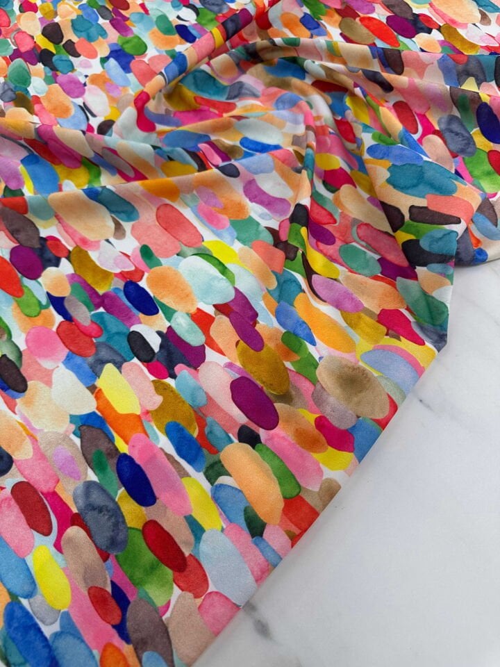 Desenli Krep Kumaş Elbise Etek Gömlek Şalvar