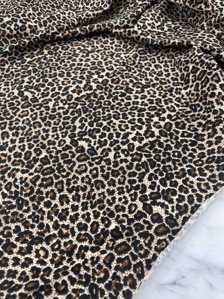 Leopar Turlu Viskon En 1.80 Elbise Etek Gömlek