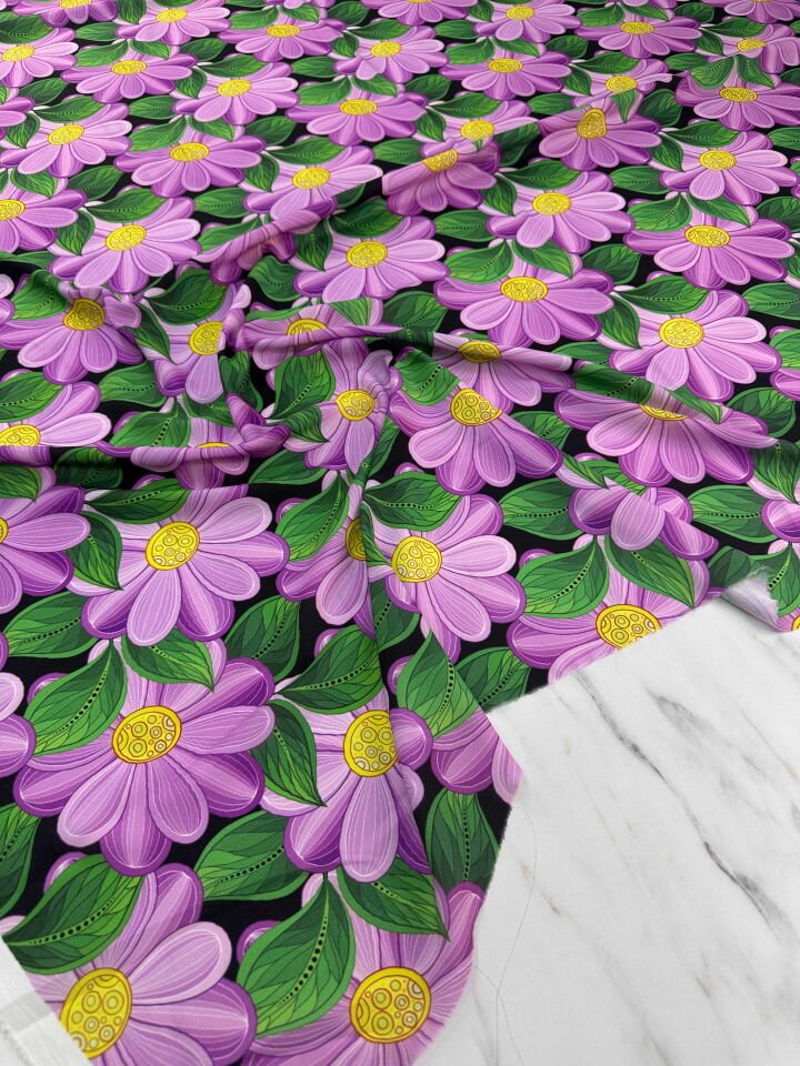 Desenli Krep Kumaş Elbise Etek Gömlek Şalvar