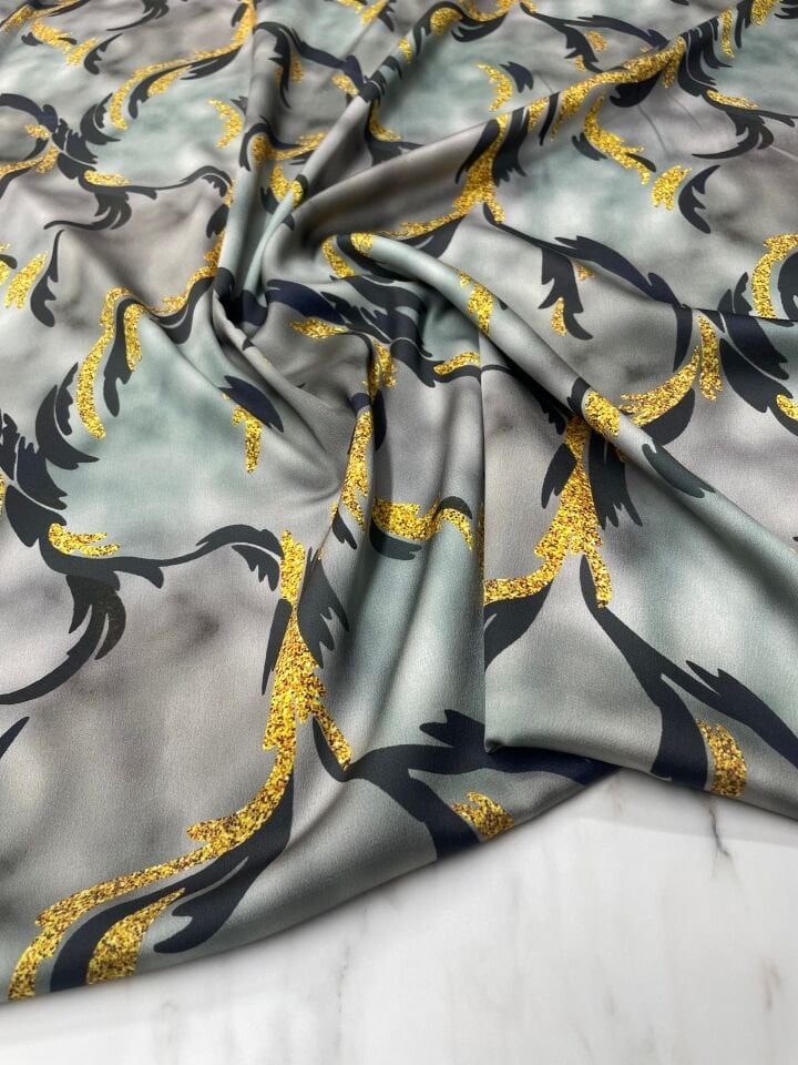 Milano Desen Elbiselik Gömleklik Tivil Saten Kumaş