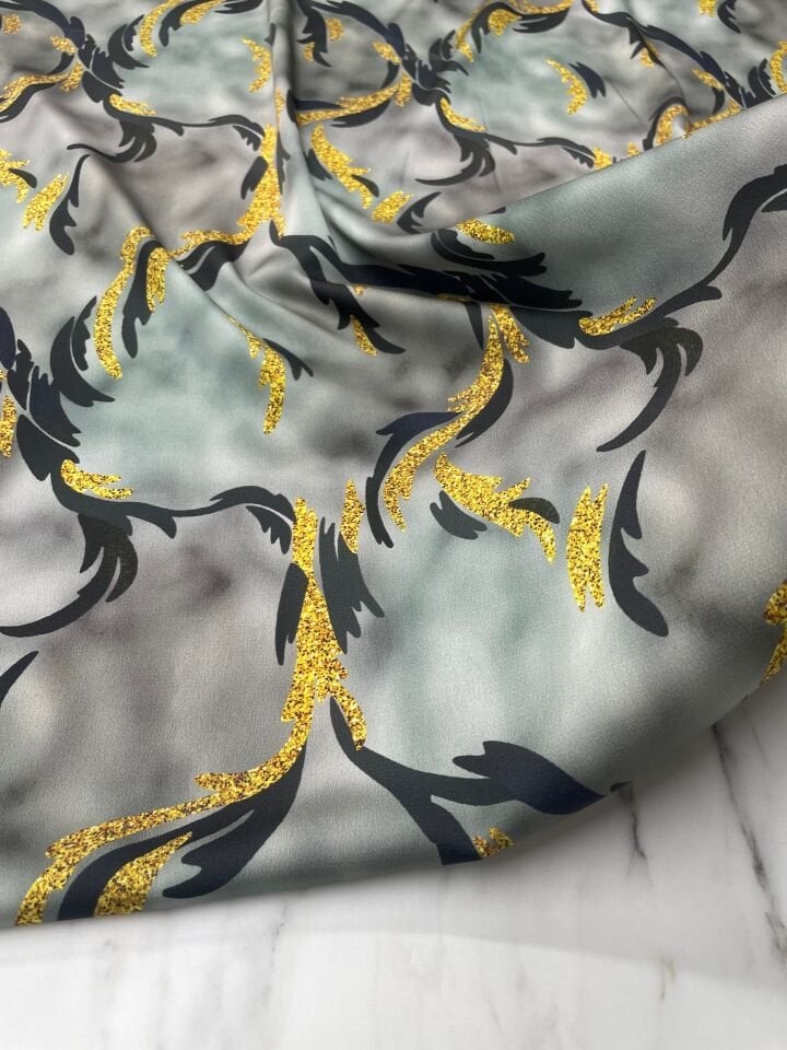 Milano Desen Elbiselik Gömleklik Tivil Saten Kumaş