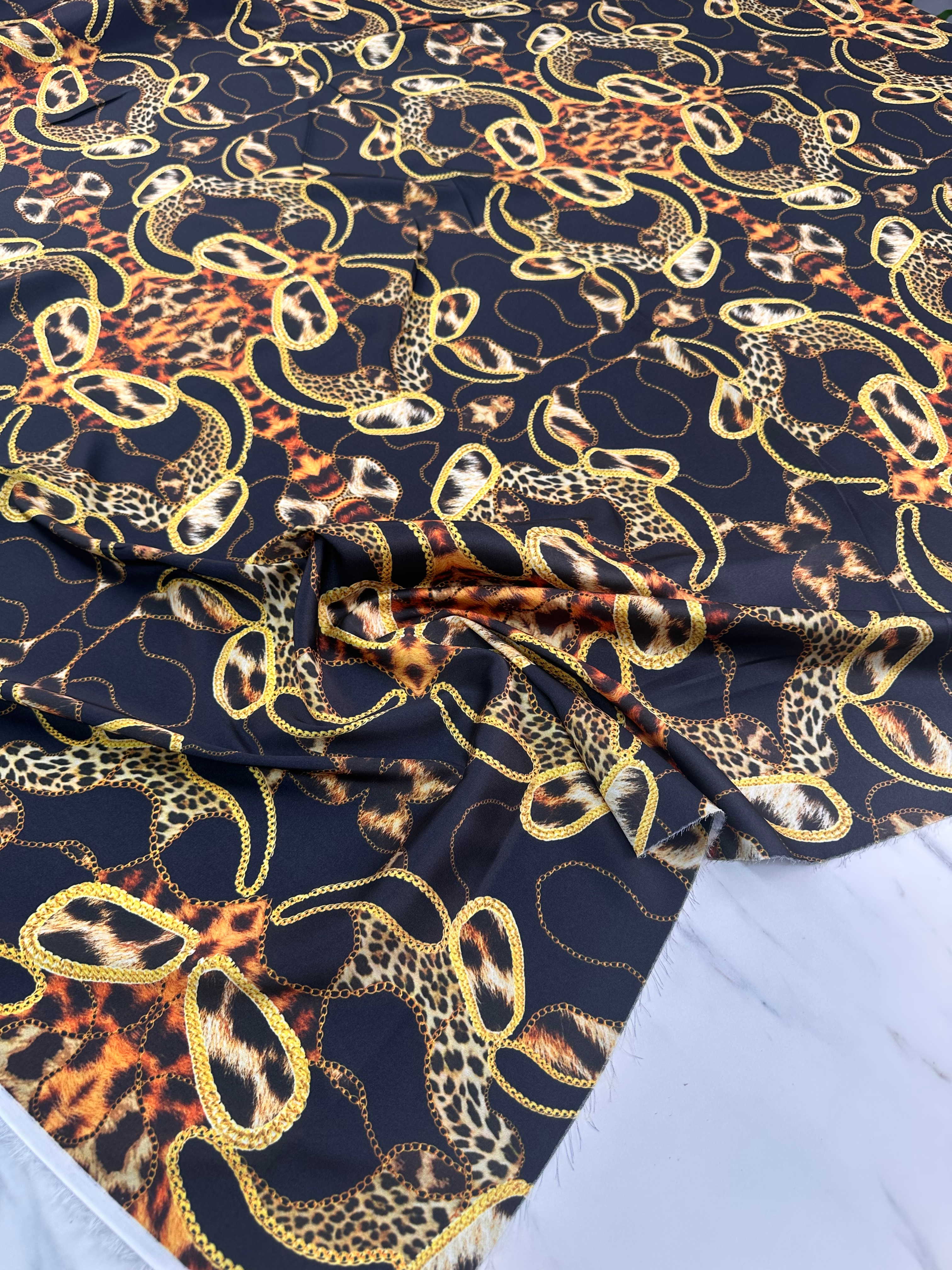 Desenli İpek Saten Elbise Gömlek Etek Şalvar