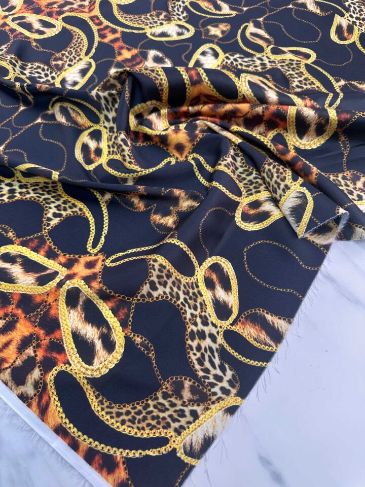 Desenli İpek Saten Elbise Gömlek Etek Şalvar