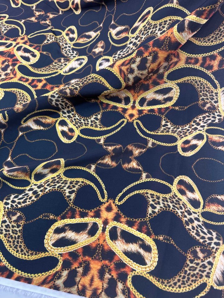 Desenli İpek Saten Elbise Gömlek Etek Şalvar