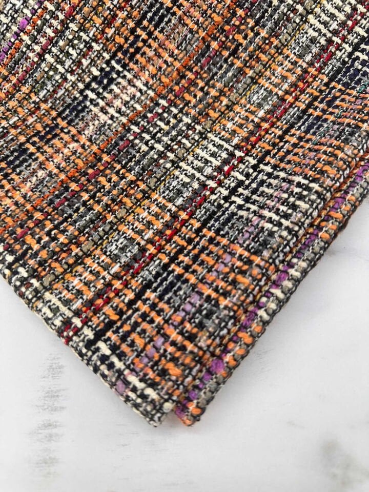 Ekose Desen Kışlık Şanel Kumaş Elbise Etek Ceket