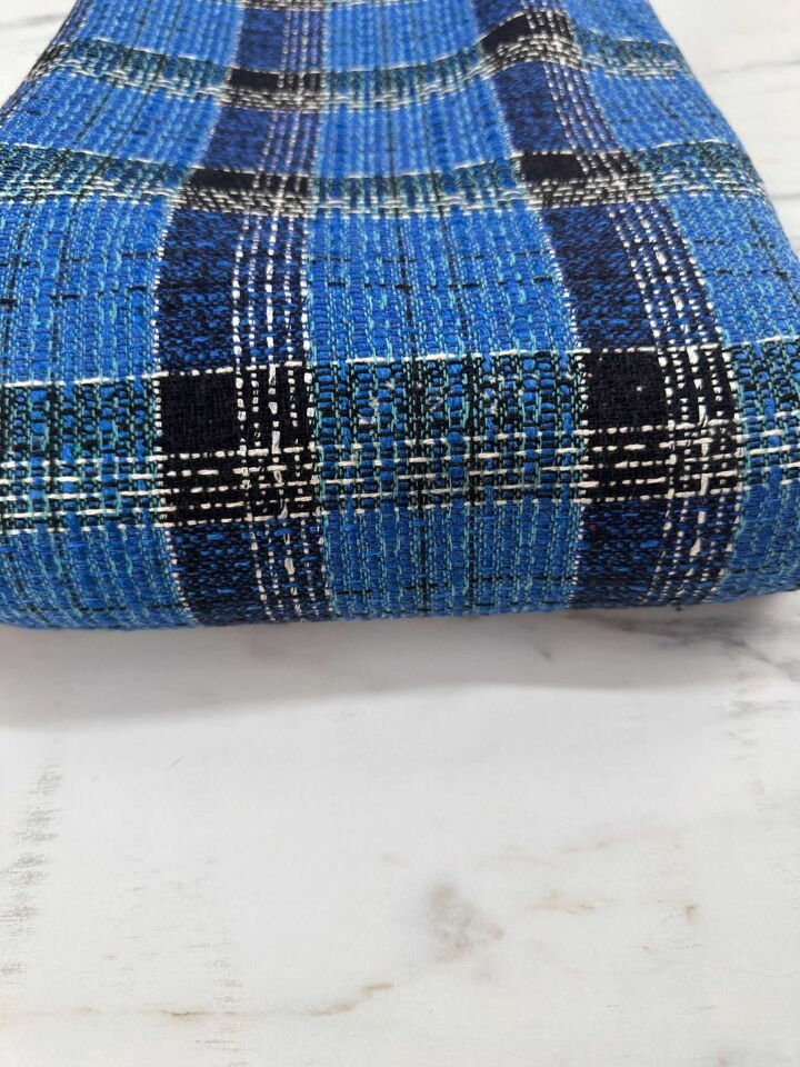 Ekose Desen Şanel Kumaş Elbise Etek Gömlek