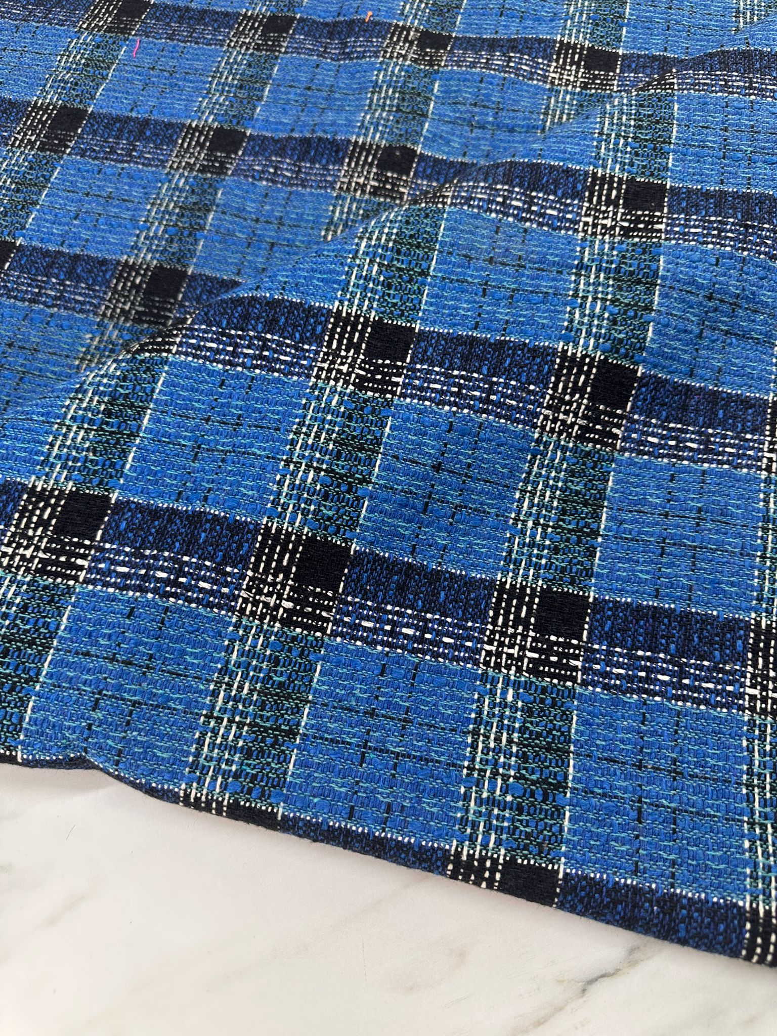 Ekose Desen Şanel Kumaş Elbise Etek Gömlek