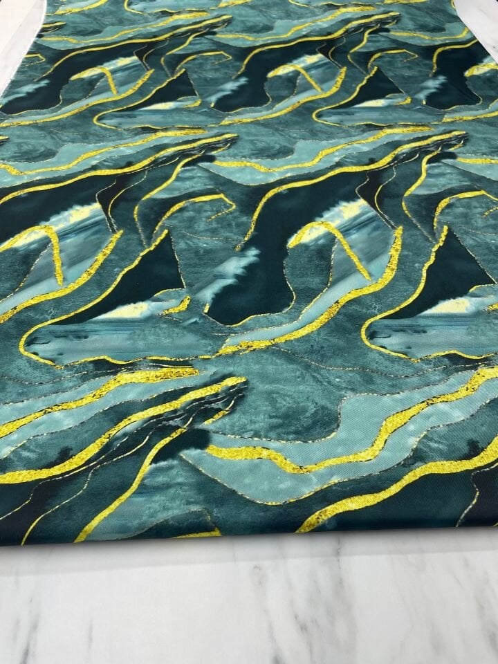 Mermer Desen Elbiselik Gömleklik Tivil Saten Kumaş