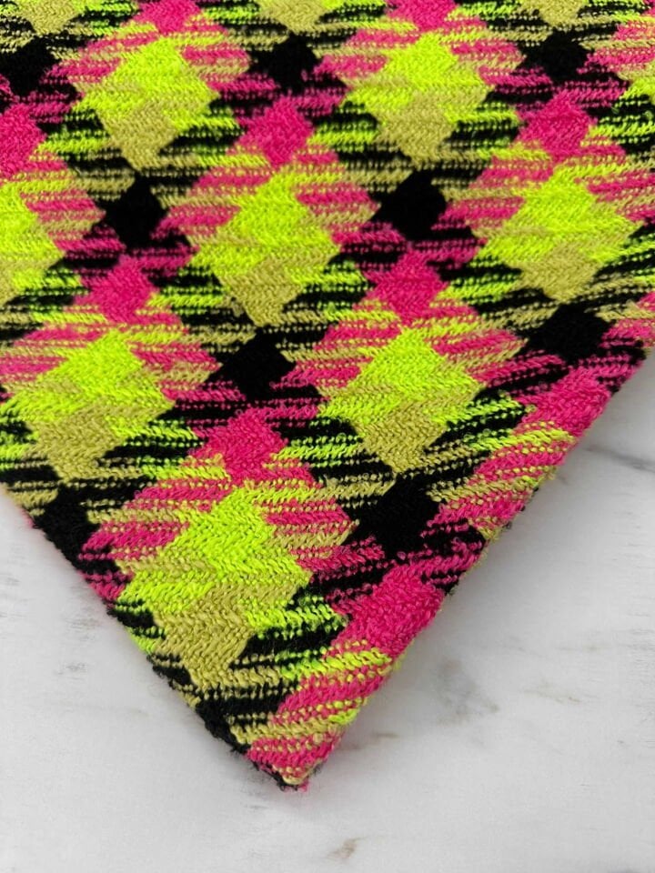 Ekose Desen Şanel Kumaş Etek Ceket Kap Yelek