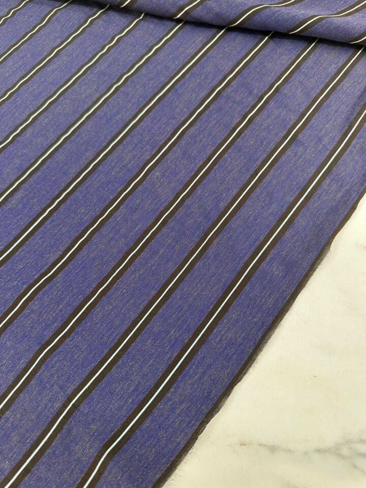 Cizgili Poplin