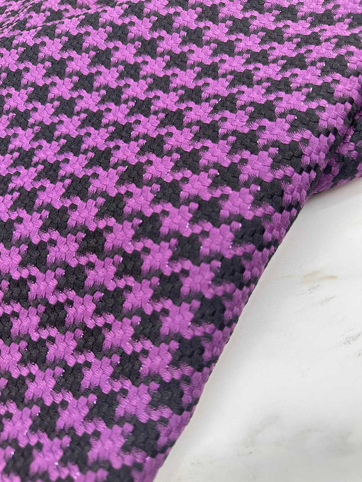 Mor Kaz Ayagı Şanel Kumaş Elbise Etek Ceket