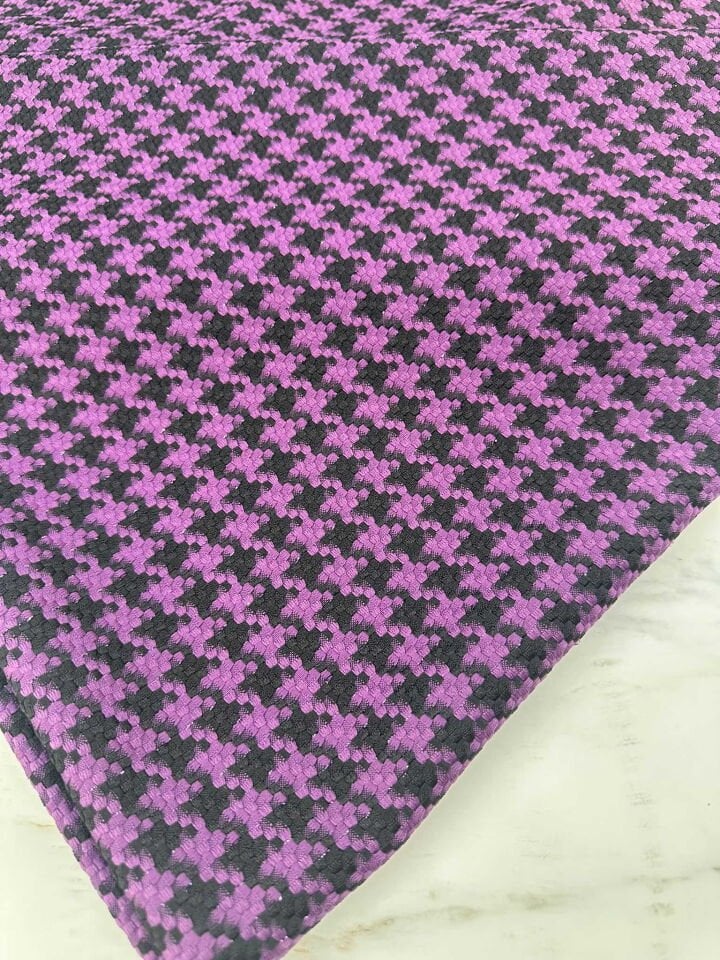 Mor Kaz Ayagı Şanel Kumaş Elbise Etek Ceket