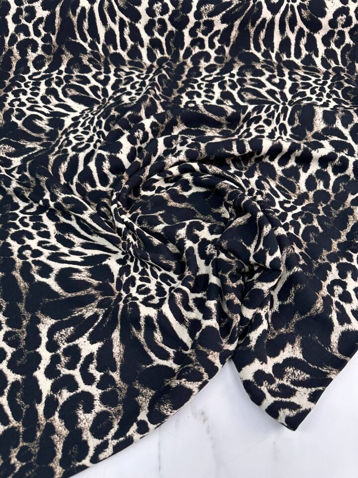 Leopar Desen Elbiselik şlavarlık Viskon Kumaş