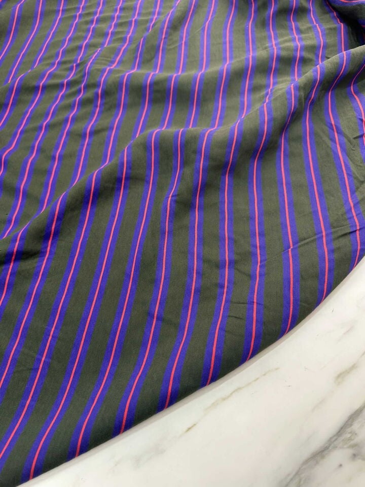 Cizgili Poplin