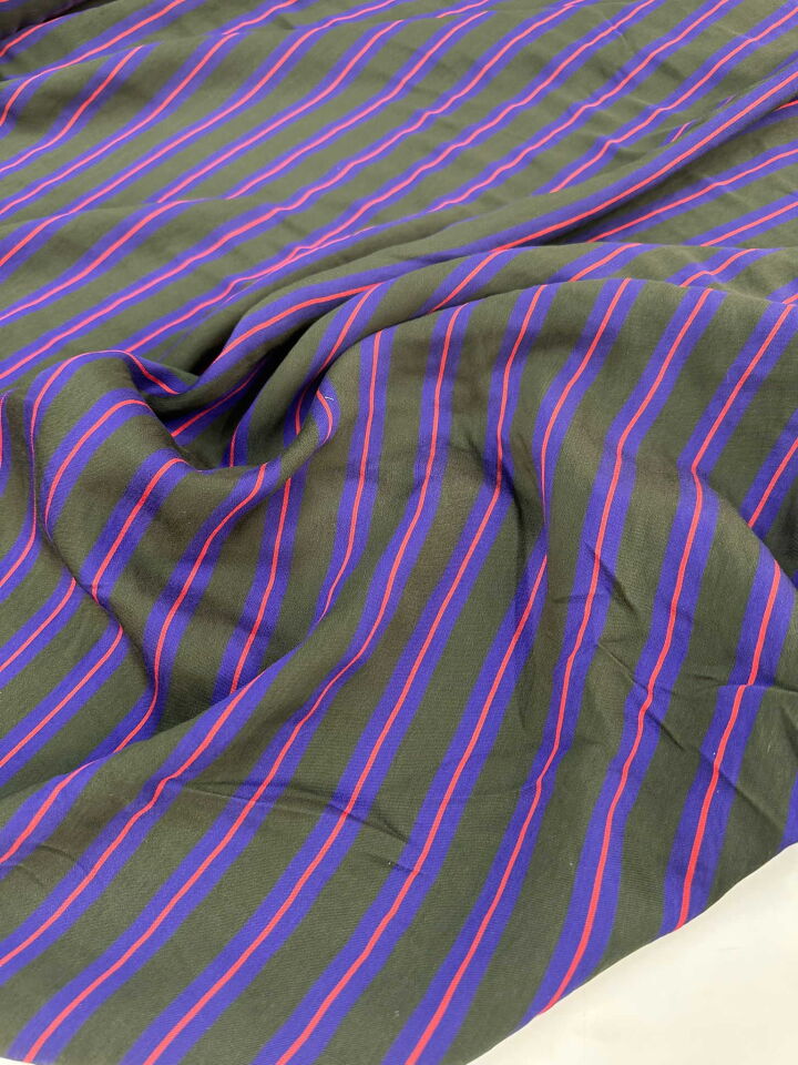 Cizgili Poplin