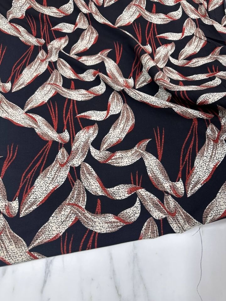 Zero Desen Elbiselik Şalvarlık Viskon Kumaş