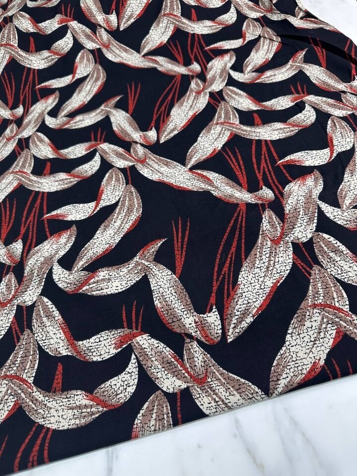 Zero Desen Elbiselik Şalvarlık Viskon Kumaş