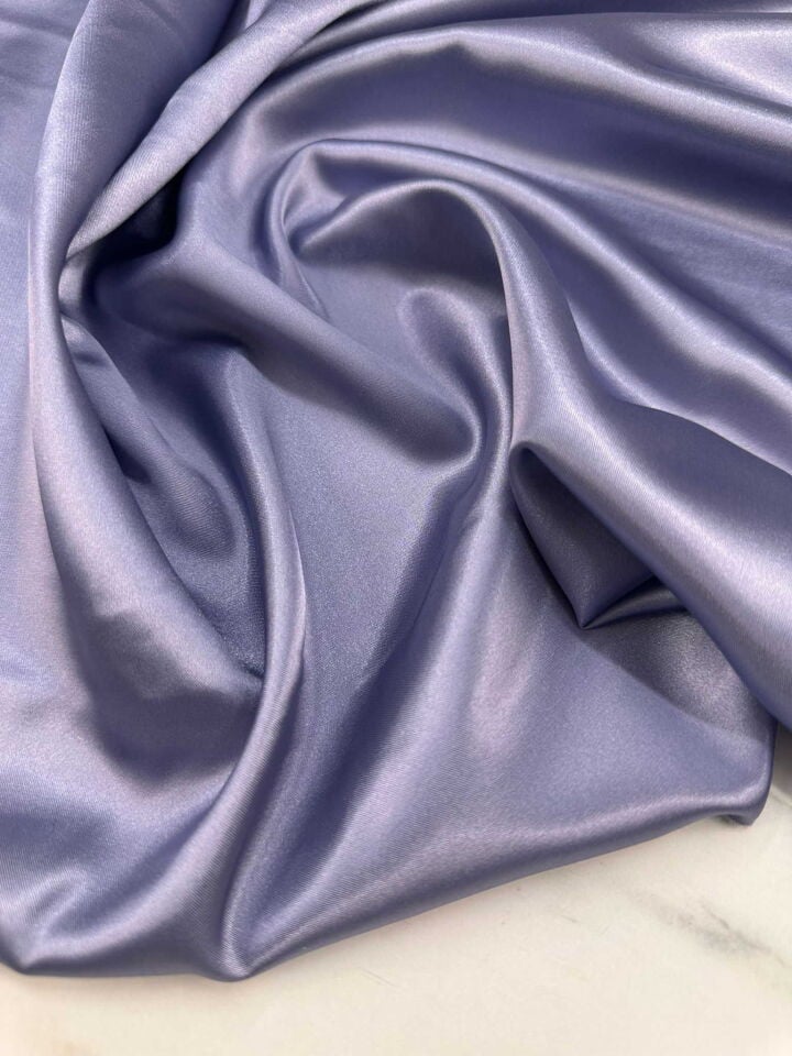 İndigo Likralı Saten Elbise Gömlek Şalvar