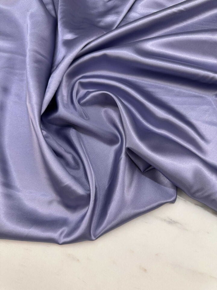 İndigo Likralı Saten Elbise Gömlek Şalvar