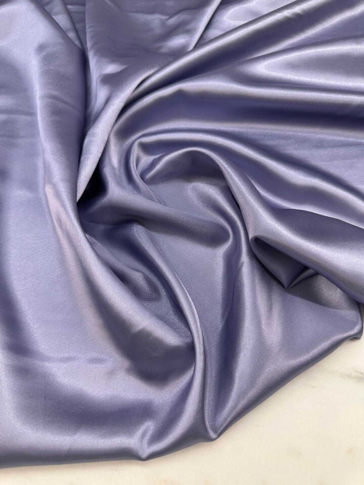 İndigo Likralı Saten Elbise Gömlek Şalvar