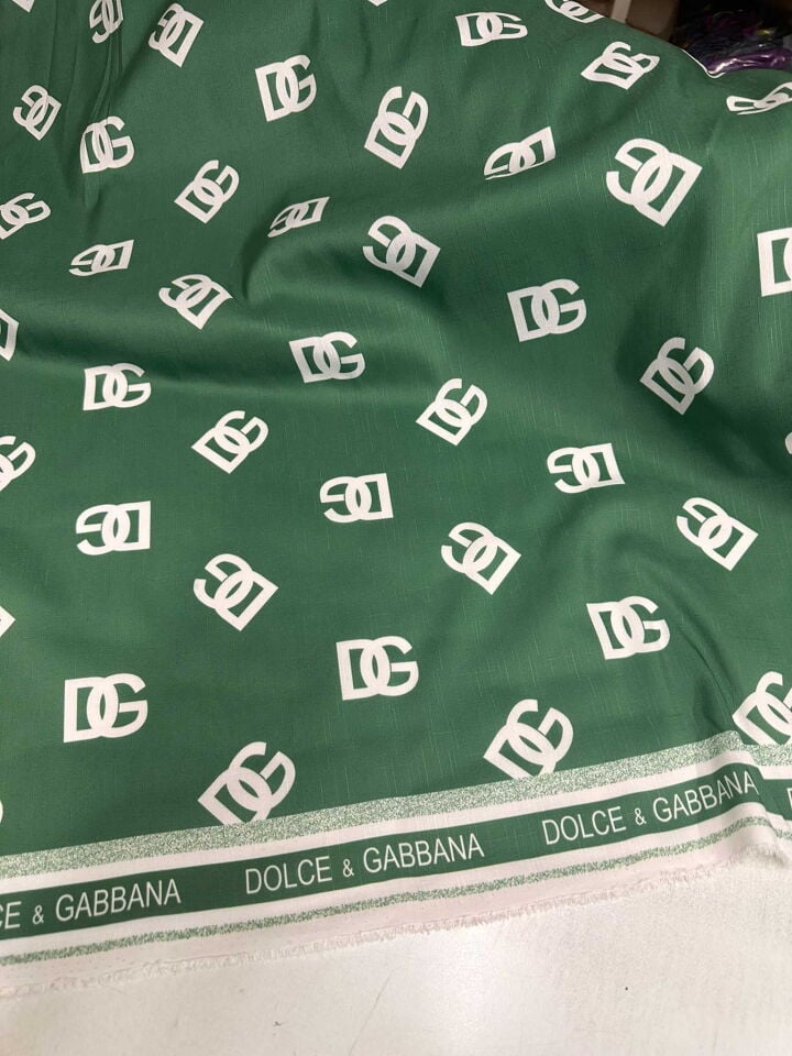 DG Desen Poliviskon Keten Elbise Etek Tunik