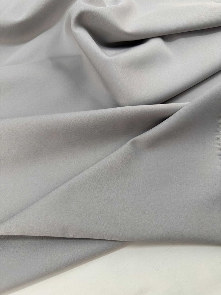 Gri Likralı Dabıl Krep Elbise Etek Ceket Pantolon