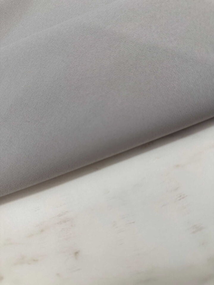 Gri Likralı Dabıl Krep Elbise Etek Ceket Pantolon