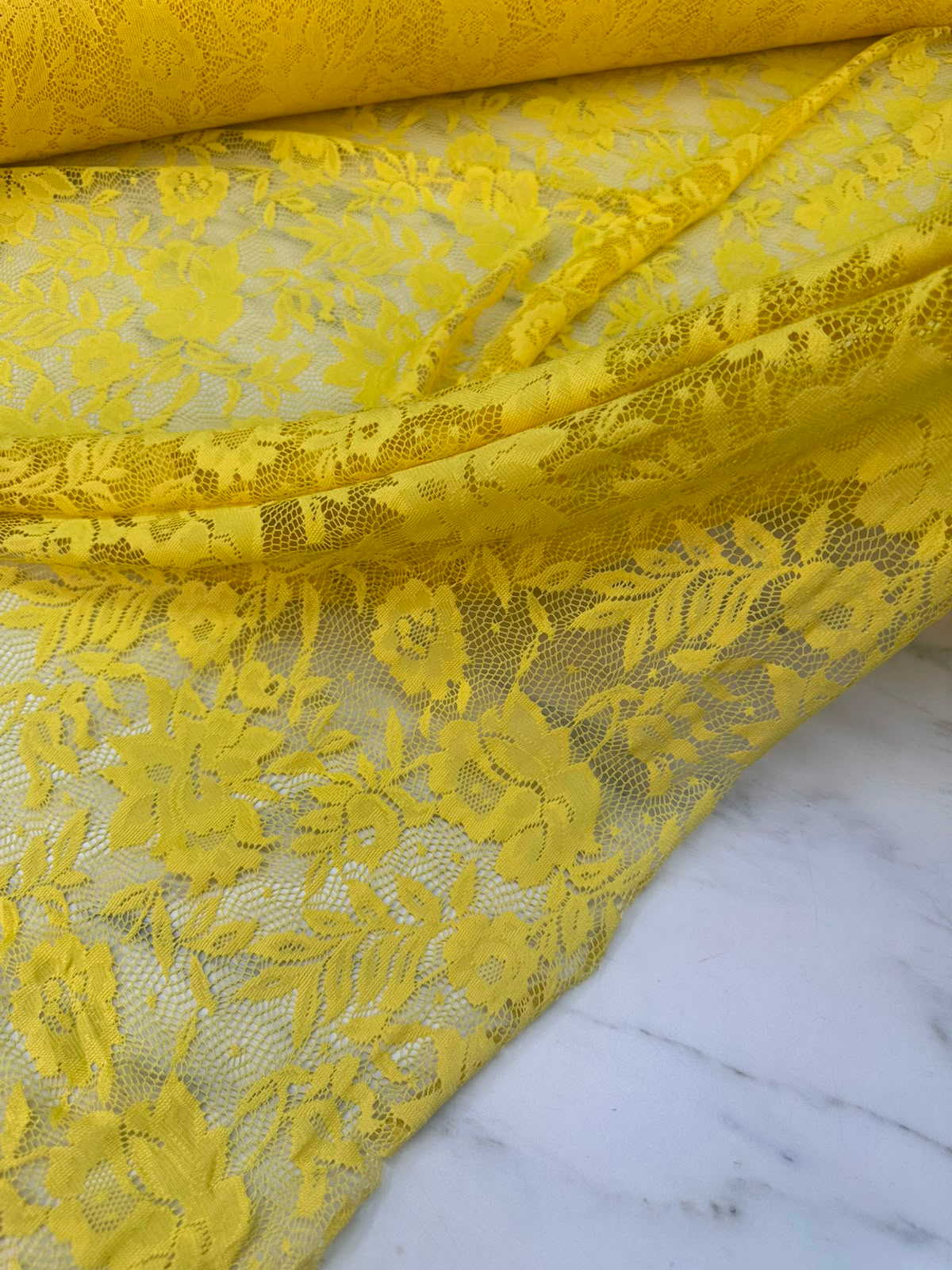 Limon Sarısı Lez Dantel