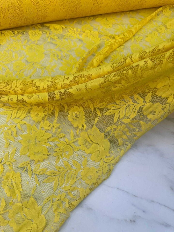 Limon Sarısı Lez Dantel