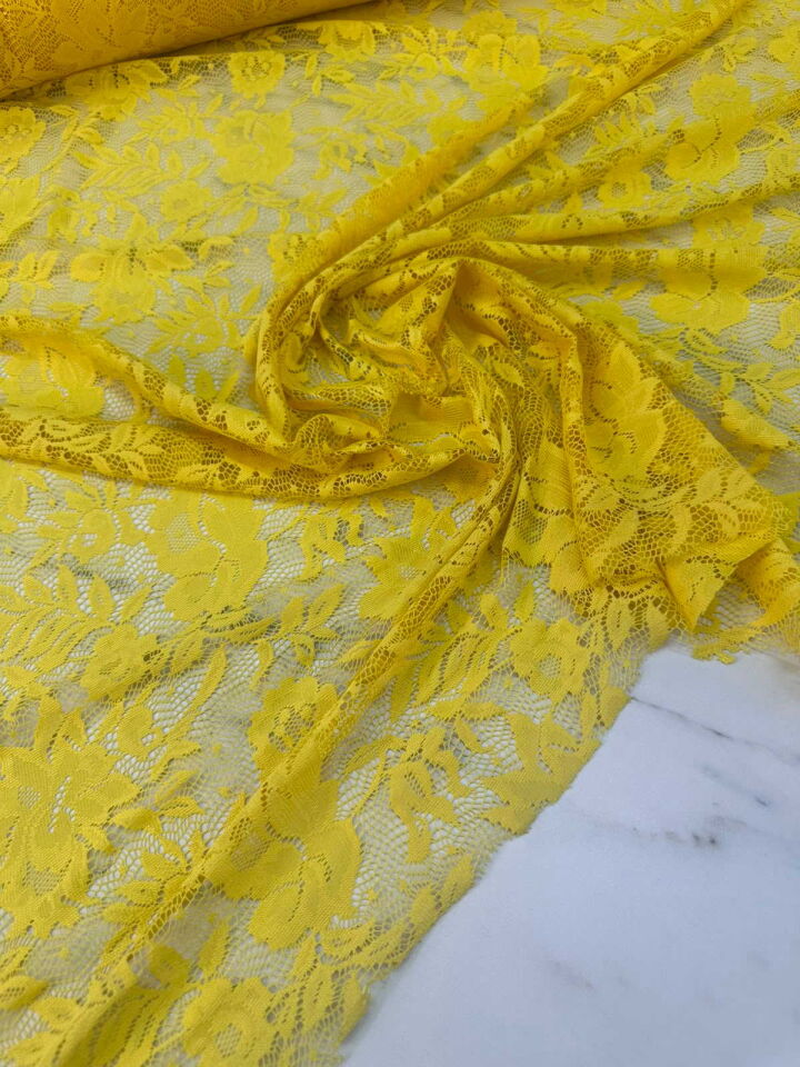 Limon Sarısı Lez Dantel